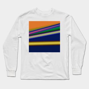 blue yellow orange texture art Long Sleeve T-Shirt